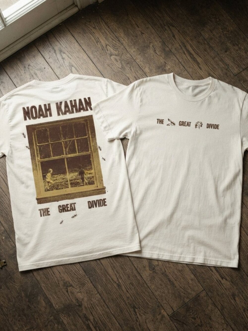 Noah Kahan The Great Divide Vintage Window Graphic Cream T-Shirt